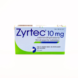 Zyrtec tabletter 10 mg 30 stk