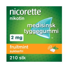 Nicorette fruitmint tyggegummi 2mg 210stk