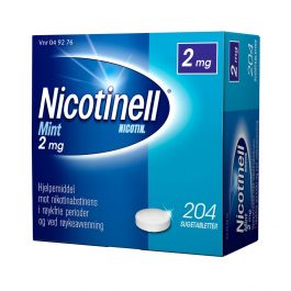 Nicotinell 2 mg sugetabletter for røykeslutt mint 204 stk