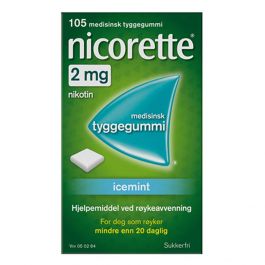 Nicorette icemint tyggegummi 2 mg 105 stk