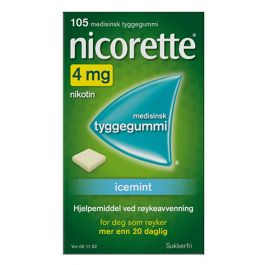 Nicorette icemint tyggegummi 4 mg 105 stk