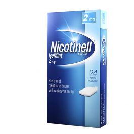 Nicotinell 2mg tyggis for røykeslutt Icemint 24 stk
