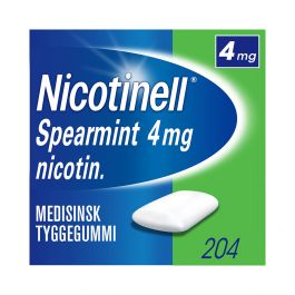 Nicotinell tyggegummi med smak av spearmint 4 mg 204 stk