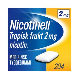 Nicotinell 2mg tyggis for røykeslutt Tropisk frukt 204 stk