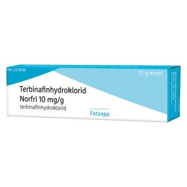 Terbinafinhydroklorid Norfri 10 mg/g krem 15g