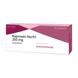 Naproxen Norfri 250mg tabletter 20stk