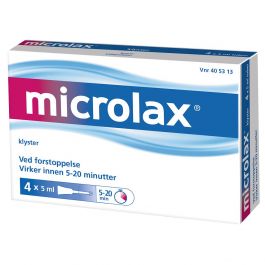 Microlax rektalvæske 4 x 5 ml