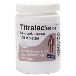 Titralac tabletter 350 mg 100 stk