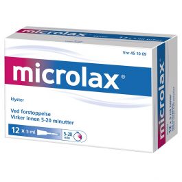 Microlax rektalvæske 12 x 5 ml