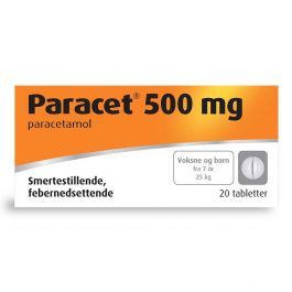 Paracet tabletter 500mg 20 stk