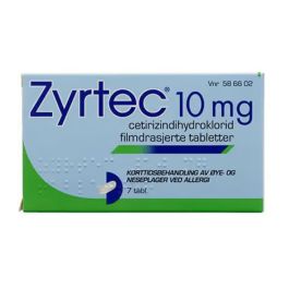 Zyrtec tabletter 10 mg 7 stk