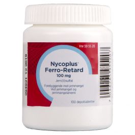 Nycoplus Ferro-Retard 100mg depottabletter 100 stk