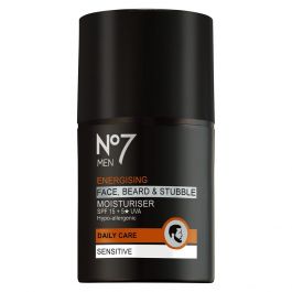 No7 Men Energising Face, Beard & Stubble Moisturiser 50ml