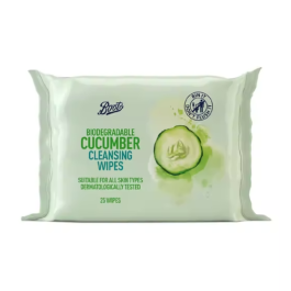 Boots Biodegradable Cucumber Cleansing Wipes 25stk