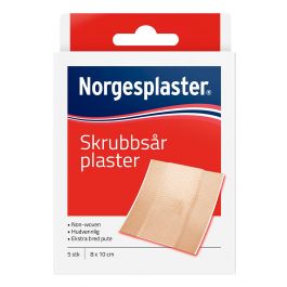 Norgespl skrubbsår 5Stk 8 x 10 cm