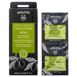 APIVITA EXPRESS OLIVE eksfolierende ansiktsmaske 2x8 ml