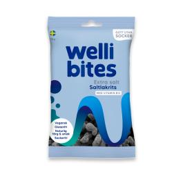 Wellibites Extra salt lakris 70 g