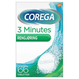 Corega tabletters 3min rensetabletter 66 stk