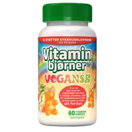 Vitaminbjørner Vegansk med ferskensmak 60 stk