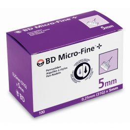 Bd Micro-Fine 5mm Pennekanyle 31g 0,25mm x 31g 100stk