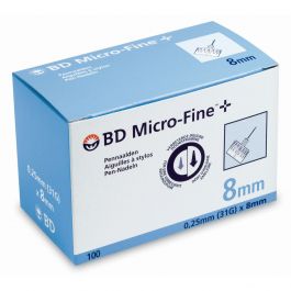 BD Micro-Fine™+ 8mm Pennekanyle 31G 100 stk