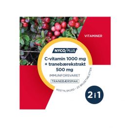 Nycoplus C-vitamin 1000mg brusetabletter med tranebærsmak