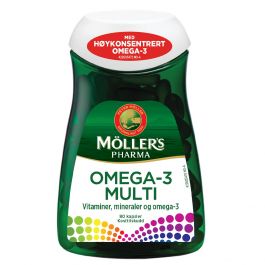 Möller's Pharma Multi Omega-3 med høykonsentrert kapsler 80 stk