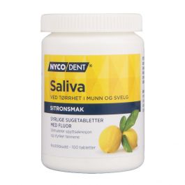 Nycodent Saliva sugetablett med sitronsmak 100 stk