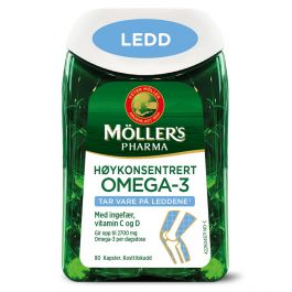 Möller's Pharma Ledd Høykonsentrert Omega-3 kapsler 80 stk