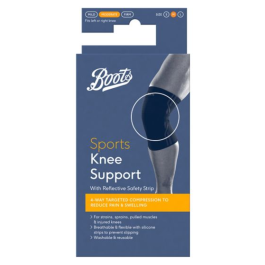 Boots Sports Knee Support With Reflective Safety Strip, S