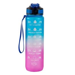 Motivation Bottle Mørk Rosa/Blå - 1000ml