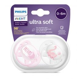 Philips Avent Ultra Soft 0-6m Pink/White