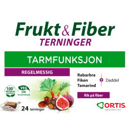 Frukt & Fiber Terninger tyggetabletter 24 stk