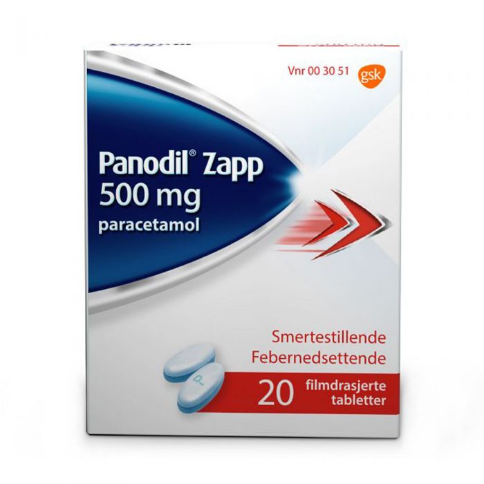 Panodil Zapp tabletter 500 mg 20 stk