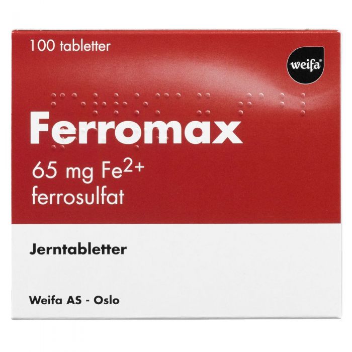Ferromax tabletter 65 mg 100 stk