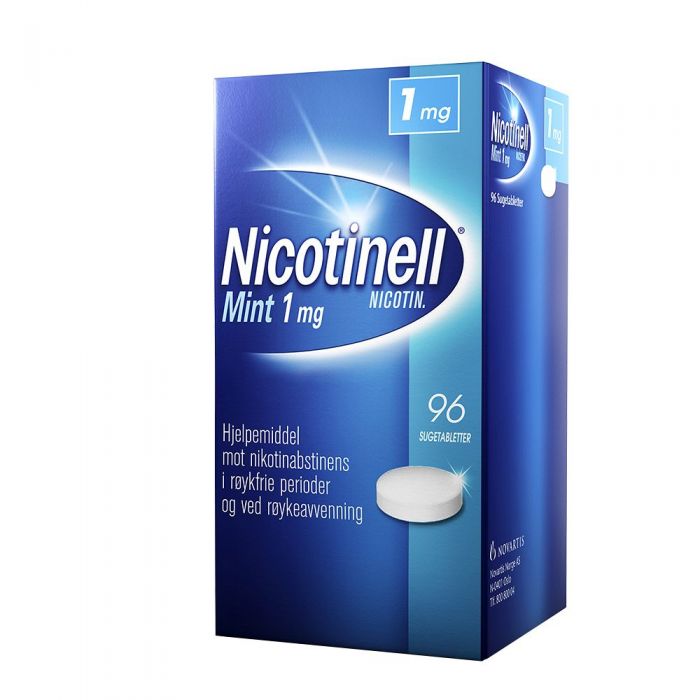Nicotinell 1 mg sugetabletter for røykeslutt mint 96 stk