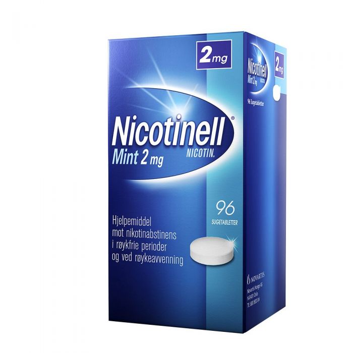 Nicotinell 2 mg sugetabletter for røykeslutt mint 96 stk