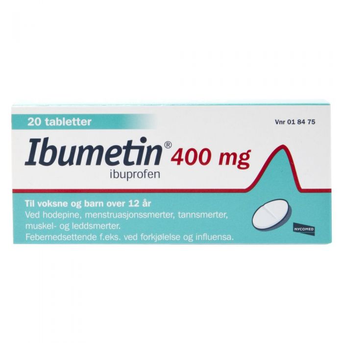 Ibumetin tabletter 400 mg 20 stk