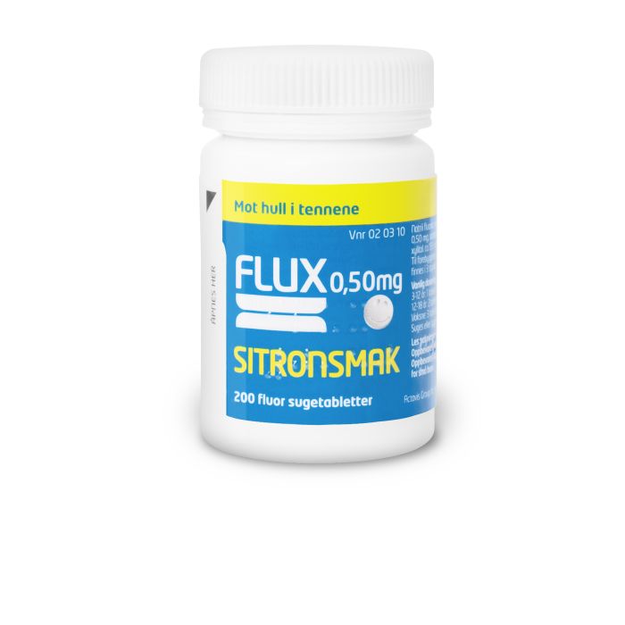 Flux sugetabletter 0,50 mg sitron 200 stk