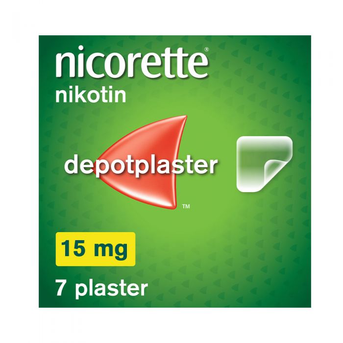 Nicorette depotplaster 15mg/16timer 7stk