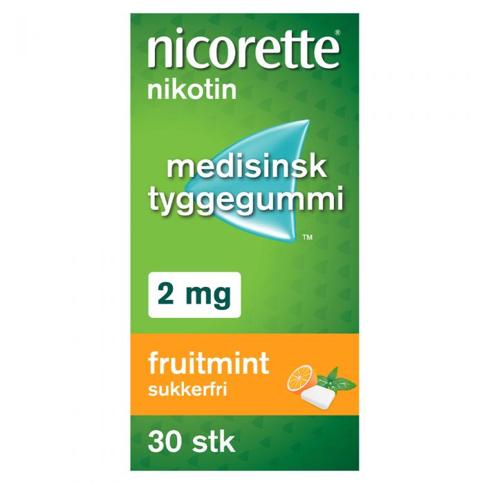 Nicorette fruitmint tyggegummi 2mg 30stk