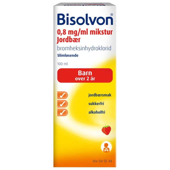 Bisolvon mikst 0,8mg/ml jordbær 100 ml