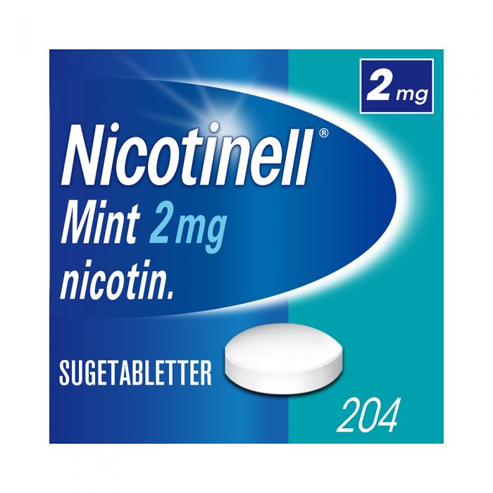 Nicotinell 2 mg sugetabletter for røykeslutt mint 204 stk