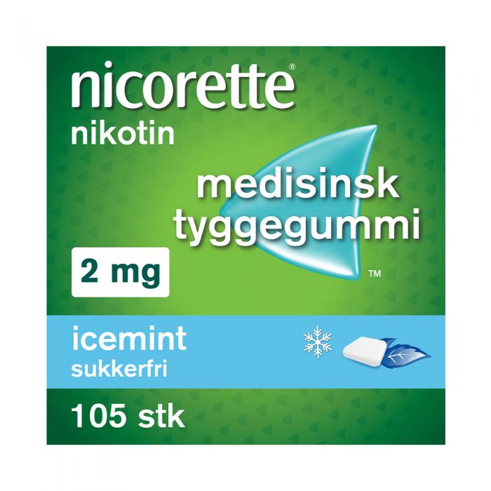 Nicorette icemint tyggegummi 2 mg 105 stk