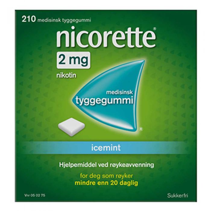 Nicorette icemint tyggegummi 2 mg 210 stk