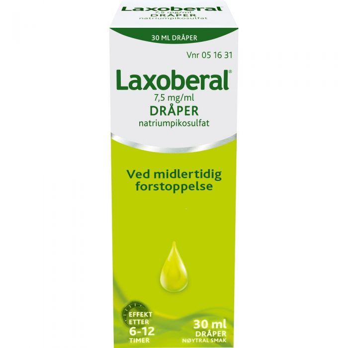 Laxoberal dråper 7,5 mg/ml 30 ml
