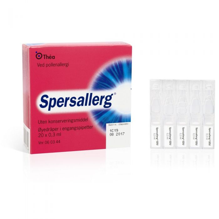 Spersallerg øyedråper 0,3 ml 20 stk