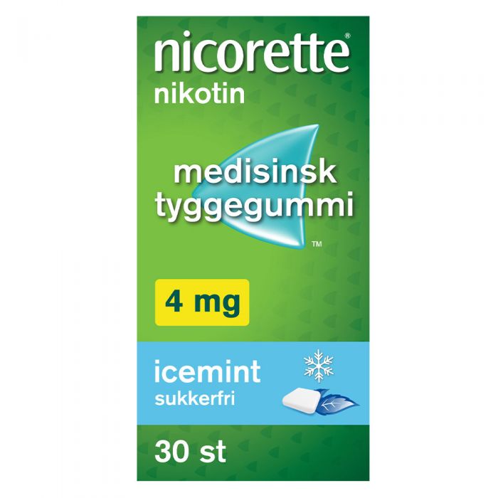 Nicorette icemint tyggegummi 4 mg 30 stk