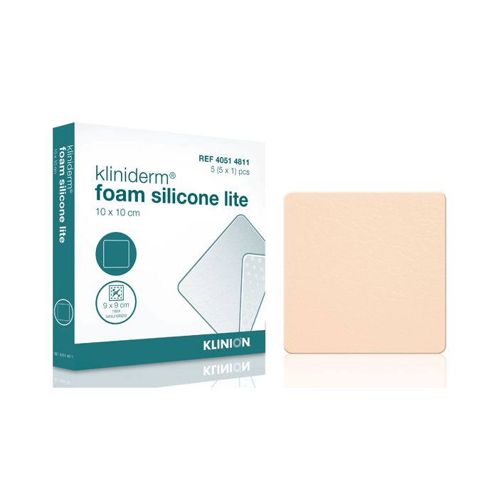 Kliniderm Silicone Lite 10x10cm, skumbandasje