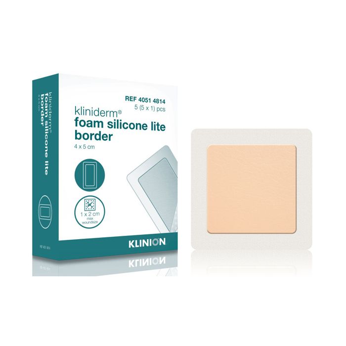 Kliniderm Silicone Lite Border 4x5cm, skumbandasje